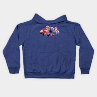 Pansies - Pastel Pansies Kids Hoodie